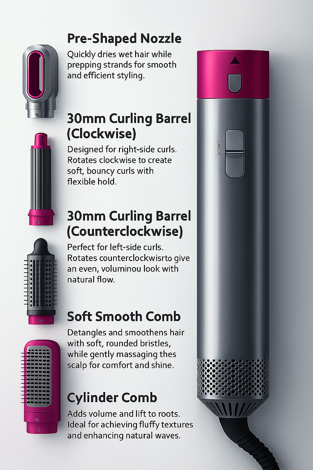 GlamPro™ 5-in-1 Hair Styler